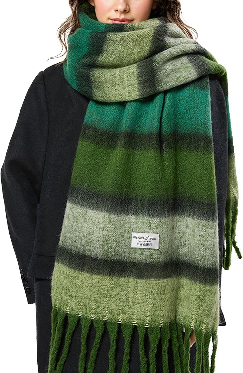 Premillow Women's Mohair Winter Scarf Pure Color, Warm Winter Scarf for Women and Men, Soft Luxurious Cashmere Feel Scarfs - Image 1